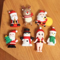 Cake Topper Backing Dekoration Cupcake Zubehör mit Santa Elk Schneemann Weihnachts baum Socken für Weihnachts feier Lieferungen
