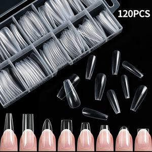 120 Uds almendra transparente/Ballet/<span class=keywords><strong>uñas</strong></span> postizas cuadradas 8 formas cubierta completa Prensa en <span class=keywords><strong>uñas</strong></span> puntas <span class=keywords><strong>de</strong></span> dedos falsos <span class=keywords><strong>para</strong></span> extensión <span class=keywords><strong>de</strong></span> <span class=keywords><strong>uñas</strong></span> manicura DIY - Product Image 5