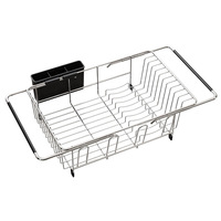 Égouttoir à vaisselle métallique extensible sur pied, personnalisé en usine, style nordique, pour rangement de cuisine (bols, assiettes, tasses, baguettes, fourchettes)