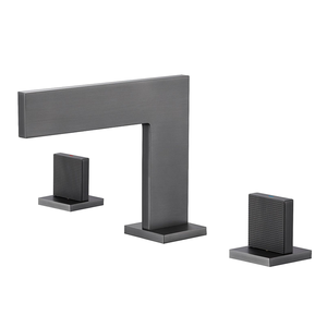 Hongdec <span class=keywords><strong>3</strong></span> lỗ boong gắn bồn tắm phụ vòi chải vàng hai tay cầm phong cách Bắc Âu lưu vực vòi nước - Product Image 6