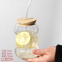 Gobelet en verre personnalisé, gobelet en verre ondulé, gobelet pour boissons froides, gobelet à lait, matériau en borosilicate haute résistance à la chaleur
