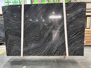 Mármol negro personalizable con veta dorada clásica y textura de grano de madera antigua para decoración interior y exterior - Product Image 2