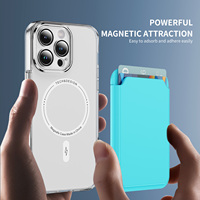 Soporte Magnético Resistente para Tarjetas para iPhone 18 Pro Max 17 16 15, Cartera Deslizante para Teléfono, Funda con Bolsillo Antideslizante, 2 Ranuras para Tarjetas, Foto, OEM, ODM
