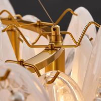 Lustre en cristal de verre moderne de luxe européen, luminaire suspendu de taille moyenne pour mariage, salon, chambre à coucher, plafond