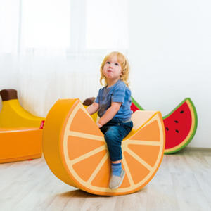 TenderPlayful Orange en forme de siège en mousse souple à bascule pour bébé chaise pour tout-petits coffre-fort intérieur meubles de jeu pour enfants - Product Image 2