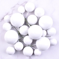 XJH 20pcs vente en gros boule d'or fête d'anniversaire gâteau Topper thème anniversaire fausses boules pour la décoration de gâteau