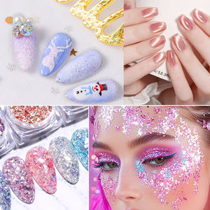 Paillettes Chunky Multicolores Métalliques Rose Noir Blanc pour <span class=keywords><strong>Noël</strong></span>, Ongles, Gobelets et Décoration de Boules à Neige - Product Image 6