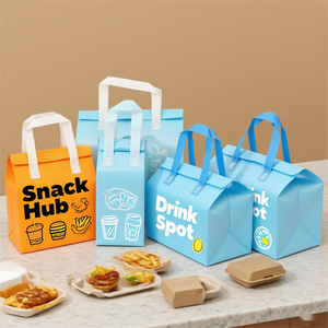 Vente en gros de sac isotherme à emporter pour garder le froid LOGO imprimé personnalisé sac isotherme souple écologique sacs non tissés isolés colorés - Product Image 1