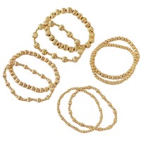 Perle de citrouille en forme de boule de bohème faite à la main pour Bracelet ensemble élastique extensible femmes élégant empilable bijoux en perles pour cadeau