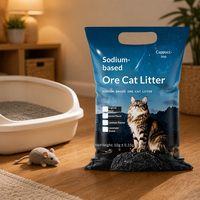 Litière pour chat en granulés minéraux à base de sodium, faible teneur en poussière, gris, 5kg 10kg, absorbante, agglomération forte, faible dispersion, vente en gros