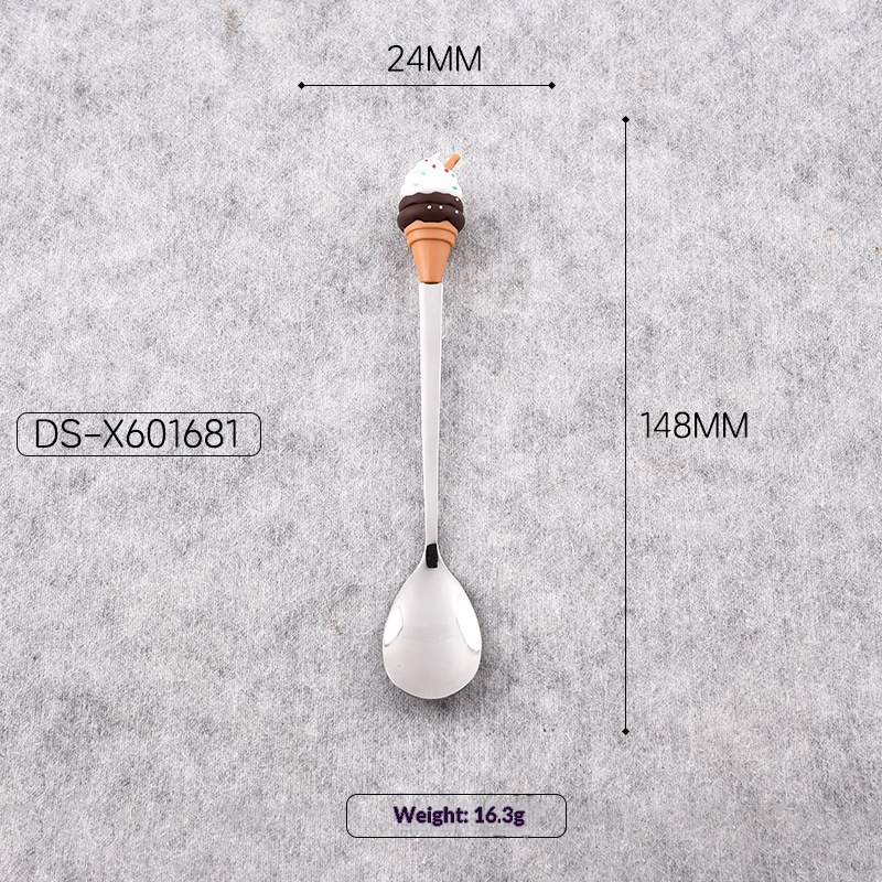 5-Petite cuillère de glace argentée