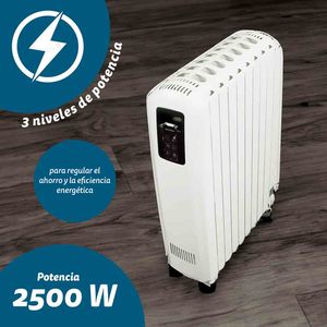 Calentador Eléctrico Digital Grunkel de 2500W, Blanco, con Control Remoto y 3 Niveles de Potencia - Product Image 2