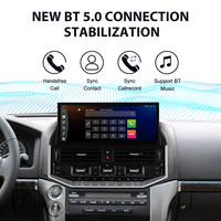 Autoradio ZWNAV 12,3 pouces pour Toyota Land Cruiser 2008-2021 Android15 Carplay GPS Navi Lecteur multimédia stéréo Accessoires de voiture