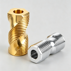 Espaciador de Aluminio/Acero Inoxidable con Rosca Hexagonal y Acabado de Diamante Trenzado, Conector Metálico Personalizado Mecanizado por CNC/EDM - Product Image 3