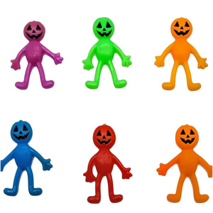 NOUVEAU Jouet à presser anti-stress en forme de citrouille d'Halloween, petit homme extensible, portable, pour enfants et adultes, format de poche, jouet pour TDAH - Product Image 2