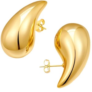 316l Roestvrijstalen Gouden Kleur Traan Komma Ketting Oorbellen Voor Vrouwen Nieuwe Trendy Party Cadeau Waterdichte Sieraden Set - Product Image 5