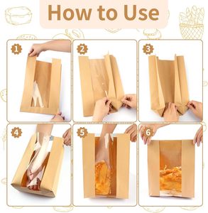 Sacs à pain en papier adaptés à l'emballage du pain fait maison, des biscuits et autres produits <span class=keywords><strong>de</strong></span> boulangerie - Product Image 4