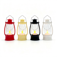 Lanterne décorative suspendue de Noël, mini lampe à vent rétro LED de 13 cm, à piles, avec effet de flamme vacillante sans flamme, vente en gros