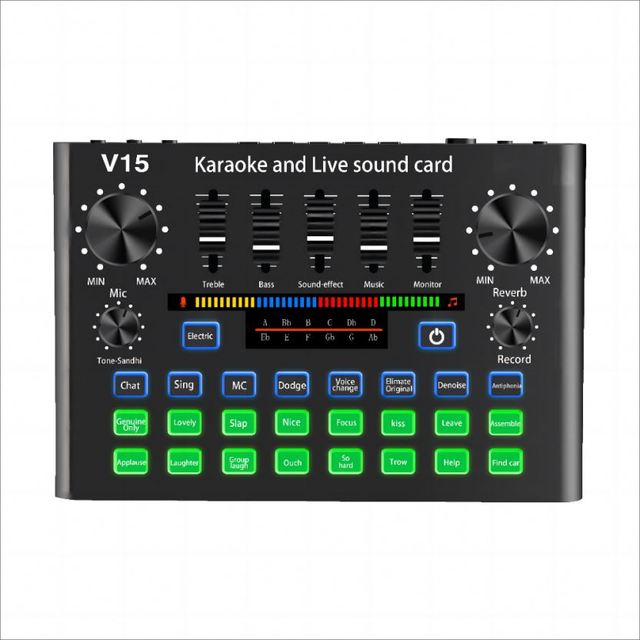 V9 Sound Card Recording Sound Card for Microphone Computer Mobile Phone Voice Changer Device