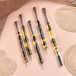 Pinceau acrylique Kolinsky 2-en-1 KADS, pinceau professionnel pour manucure française, pinceau double extrémité pour nail art, stylo à points pour ongles, outils de peinture - Product Image 6