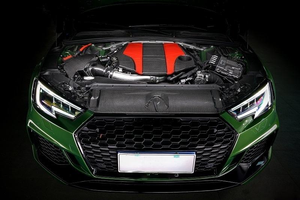 พรีบรีคาร์บอนไฟเบอร์สีดำฝากระโปรงเครื่องยนต์สำหรับรถ Audi B9 B9.5 S4 S5 RS4 RS5 C8 A6 A7 S6 S7 2.9T 3.0T - Product Image 6
