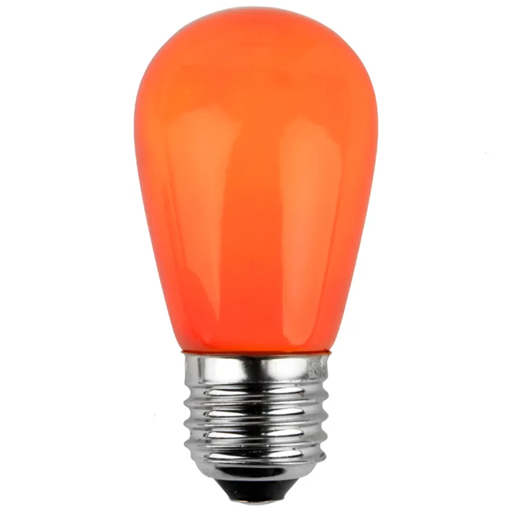 Penjualan Terbaik S14 Bohlam Tanda LED Keramik Oranye untuk Lampu Teras Bistro Luar Ruangan