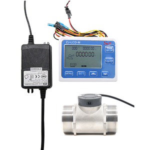 Controlador de flujo de rueda de paleta digital DN50, sensor de flujo de contador de riego de acero inoxidable para agua líquida 60-1100L - Product Image 1