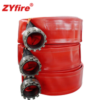 ZYfire Flexible rouge TPU Layflat tuyau pétrole et gaz développement lutte contre l'incendie et décharge équipement d'eau accessoire