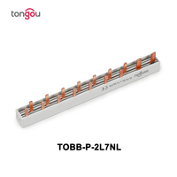 TONGOU utilisation industrielle cuivre barre omnibus broche MCB connecteur disjoncteur combinateur connexion boîte de Distribution barre omnibus combinateur