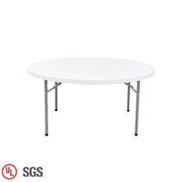 Table ronde pliante moderne pour événements, vente en gros, table ronde pliable en plastique de 5 pieds, pas chère, pour mariage