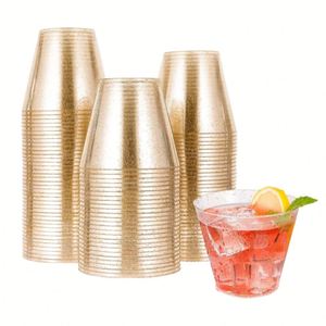 Wholesale 9 oz Fancy Disposable Silver/Gold Glitter <b>Plastic</b> <b>Cups</b> Christmas Party <b>Cups</b> Clear <b>Plastic</b> <b>Cups</b> Tumblers for Wedding - Product Image 1