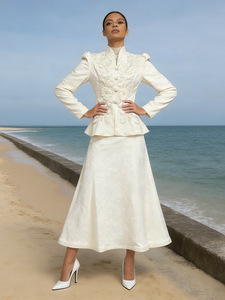 <span class=keywords><strong>Abito</strong></span> Peplum ELFEDA per Donne, Fatto <span class=keywords><strong>a</strong></span> Mano in Misto Cotone Jersey con Pietre, Collo <span class=keywords><strong>a</strong></span> Barchetta Lungo, Spalline <span class=keywords><strong>a</strong></span> Costine, Vestito di Lusso per Ufficio e Occasioni Speciali - Product Image 4