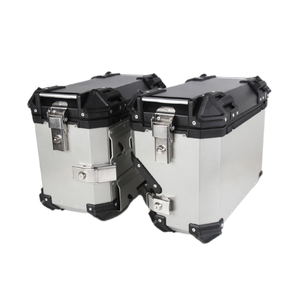 Sacoches latérales de moto (paire)-Sacoches verrouillables en aluminium 40L/50L pour Harley, BMW, <span class=keywords><strong>Honda</strong></span>, Universal Fit - Product Image 4