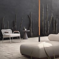 Chaise longue de piscine en bois massif imperméable pour extérieur, lit de jardin, transat de patio, lit de repos pour hôtel et jardin