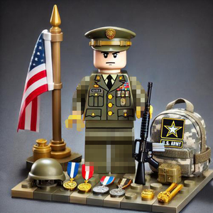 Nouveaux jouets pour enfants costume soldats blocs de construction <span class=keywords><strong>soviétique</strong></span> US tigre volant Mini figurines jouets éducatifs pour enfants anniversaires cadeaux - Product Image 1