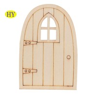 Dekorasi Miniatur dengan Ornamen Gigi Jendela Yang Belum Selesai DIY Kerajinan Rumah Boneka Pot Bunga Model Elf Taman Mini Pintu Peri Kayu
