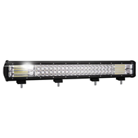 Barre lumineuse LED 12V 24V 3 rangées, blanc/ambre, double couleur, spot et flood combinés, étanche IP67, pour conduite tout-terrain, camion, SUV, VTT, 4x4