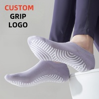 Chaussettes de Pilates professionnelles personnalisables en coton rayé antidérapantes pour femmes, respirantes, en maille, pour yoga, gym, fitness, danse, coupe basse, pour jeunes