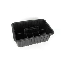 Organisateur d'outils en plastique noir AUTO TIGER, panier en plastique pour l'entretien automobile