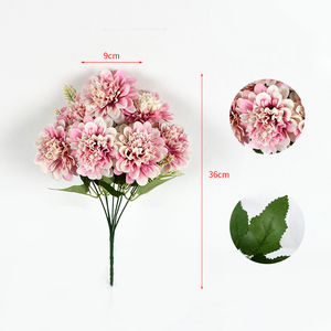 ดอกไม้ปลอม7หัวดอกโบตั๋นดอกโบตั๋นดอกไม้ประดิษฐ์บ้านสำหรับงานแต่งงาน - Product Image 3