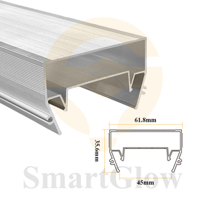 Tessuto elasticizzato profili in alluminio PVC Stretch soffitto pellicola accessori luci LED striscia di alluminio profilo della parete con copertura del PC - Product Image 4