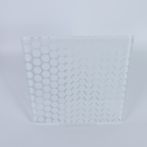 Vidrio Decorativo con Patrón Esmerilado en Degradado Triangular para Vestíbulos de Hoteles e Interiores Comerciales Modernos - Product Image 2