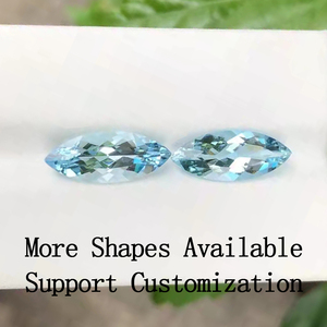 マーキスシェイプ3x1.5 ~ 8x 4mmAAAミディアムカラー純正ルースカットジェムストーンクリスタルジュエリー価格天然アクアマリン - Product Image 5