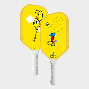 ไม้พายคาร์บอนไฟเบอร์พร้อมสำหรับทัวร์นาเมนท์พร้อมจุดและการหมุนที่แสนหวานห่อด้วยแขนเสื้อที่วาดด้วยมือจำนวนจำกัดที่โดดเด่น - Product Image 5