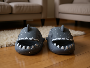 Pantofole a Forma di Squalo Grigio Scuro in EVA con Punta Aperta per Tutte le Stagioni Taglia 36 37 38 39 - Product Image 2