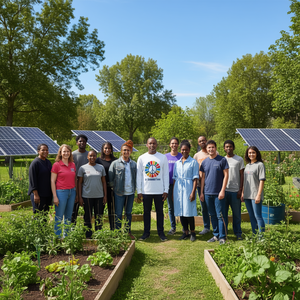 Camiseta de manga larga Our Sustainable Future con objetivos globales mundiales motivacionales - Product Image 3