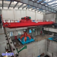 Mesin PLC Crane Overhead Double Girder Efisiensi Tinggi Kapasitas 3.2-50 Ton Kontrol Lantai+Remote untuk Penanganan Material Curah