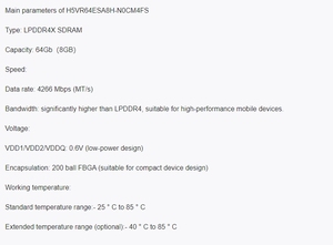 Los Accesorios se Utilizan para el Chip de Aceleración de IA con Memoria HBM2 de 64Gb H5VR64ESA8H-N0CM4FS - Product Image 2