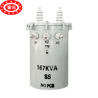 Transformador Monofásico Xinghe de 75 kVA, 100 kVA, 375 kVA, Entrada de 7.2 kV, 50/60 Hz, IEC60076, Refrigerado por Aceite, Montado en Poste, Precio