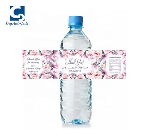Per etichette bottiglie d'acqua adesivo olio di girasole gocce per occhi personalizzate 5 litri all'ingrosso 5Gal etichetta bottiglia di Shampoo rotolo di plastica oro